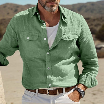 Isak | Plain Shirt with Chest Pocket