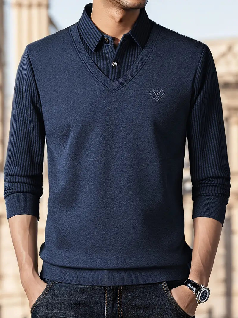 Leroy - Casual Sweater with Long Sleeves in Knit