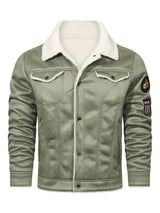 Frederik – Casual Polyester Jacket with Faux Fur Lining