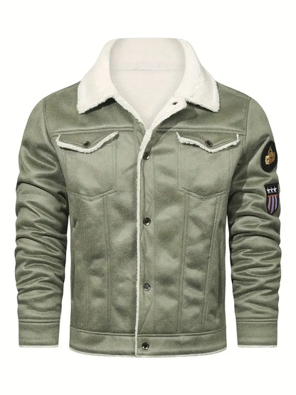 Frederik – Casual Polyester Jacket with Faux Fur Lining