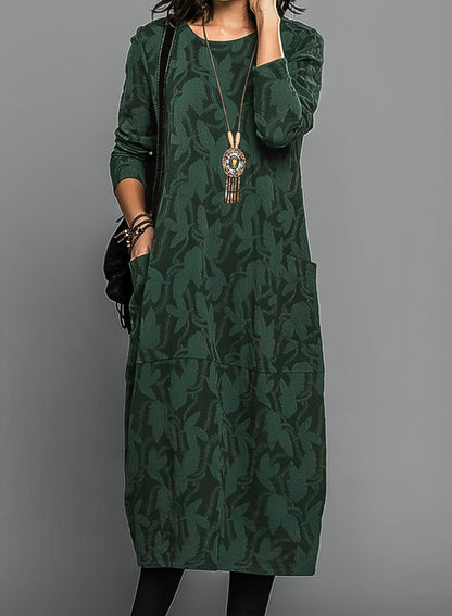 Corina Round Neck Casual Winter Dress