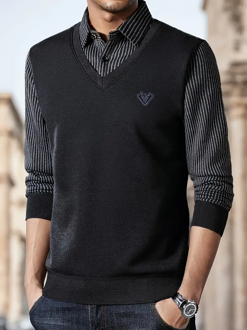 Leroy - Casual Sweater with Long Sleeves in Knit