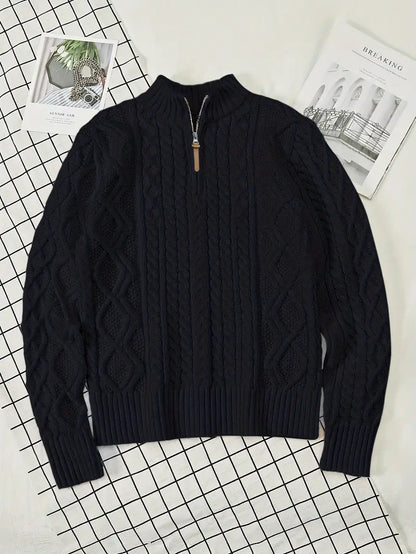Rabada | Pullover with Half Zip and Stand-Up Collar