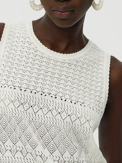 Cotton Top with Cut-Outs and Trousers - Two-Piece Set