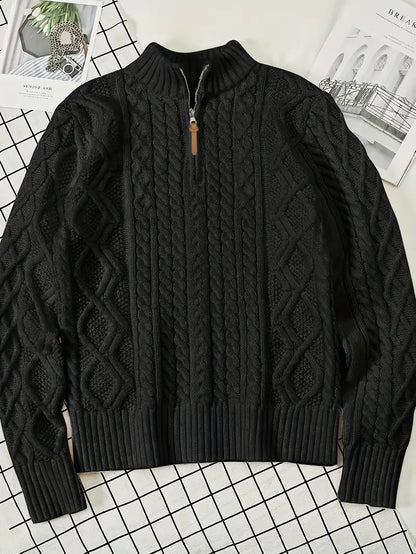 Rabada | Pullover with Half Zip and Stand-Up Collar