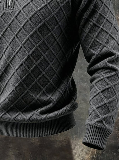 Leandro | Retro Pullover with Henley Button Placket