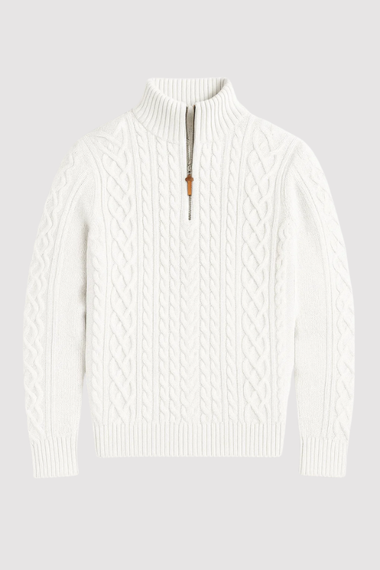 Rabada | Pullover with Half Zip and Stand-Up Collar