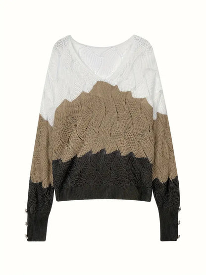 Renilda | Elegant Knitted Jumper with V-Neck
