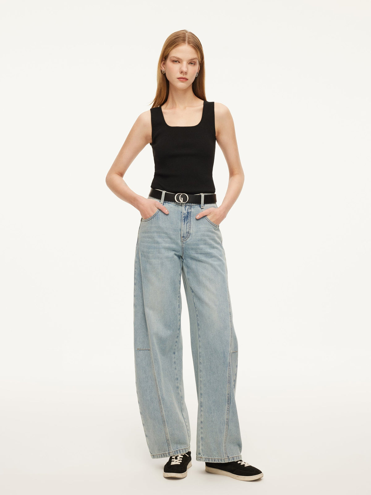 Women's Square Neck Strappy Top