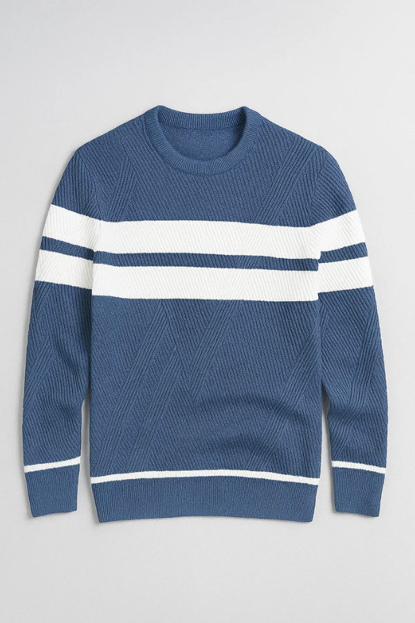 Cameron  | Stylish Men's Sweater with Herringbone Pattern