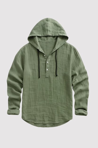 Bradley | Elegant Long-Sleeve Shirt with Hood