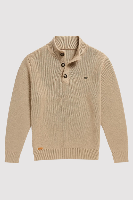 Cameron | Men's Sweater with Button Design