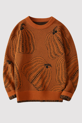 Rinaldo – Casual Knit Sweater in Pumpkin Design
