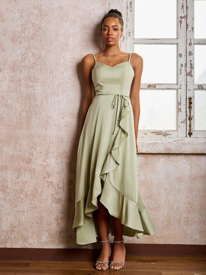Sofia | Soft satin dress with thin straps