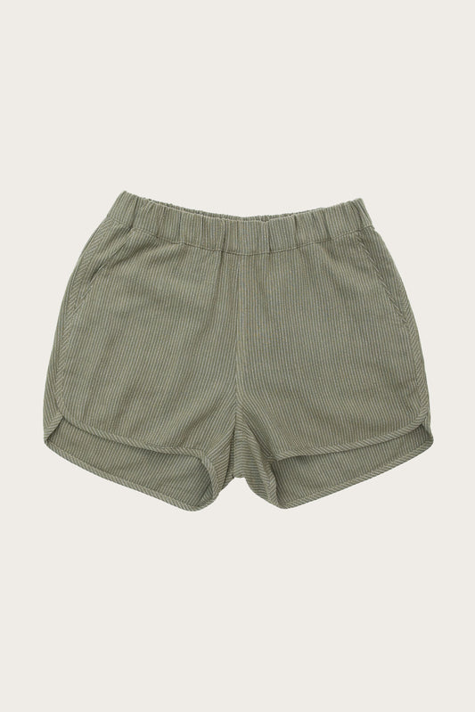 Luca Track Shorts / Olive Striped