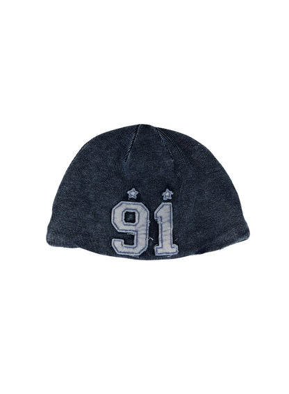 Men's Washed Denim Ribbed Beanie ID511