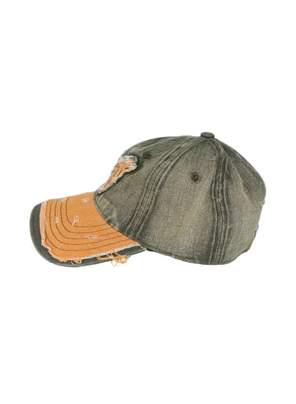 Men's Vintage Distressed Denim Baseball Cap ID511