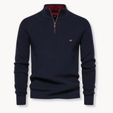 Cedro | Knitted Jumper with Stand-Up Collar and Zip