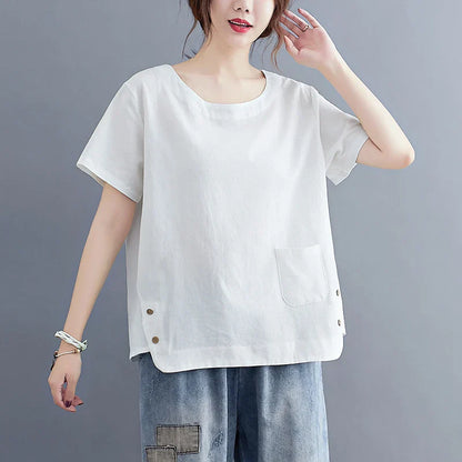 Iza | Vintage Cotton-Linen Top