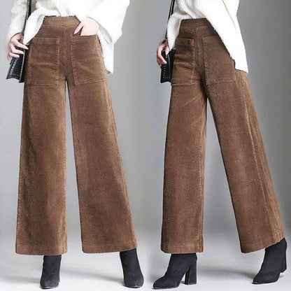 Velvet Flared Trousers – Women's Chic Style