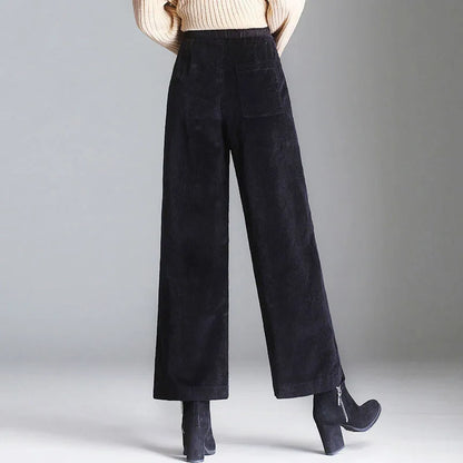 Velvet Flared Trousers – Women's Chic Style