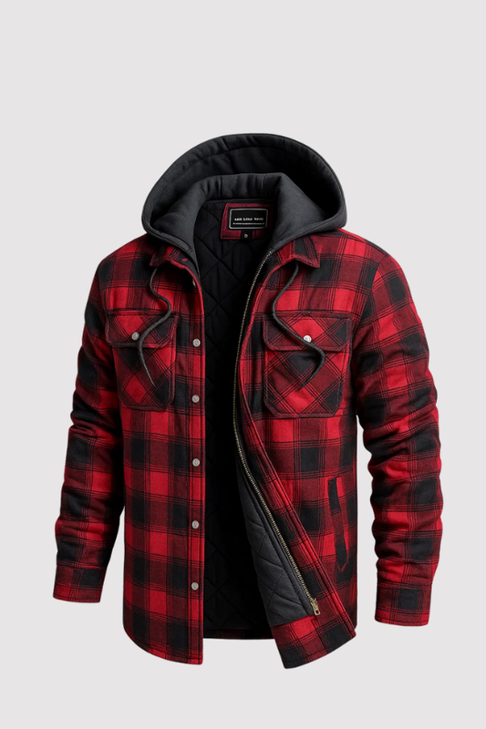 Kaspar - Checked Zip-up Jacket