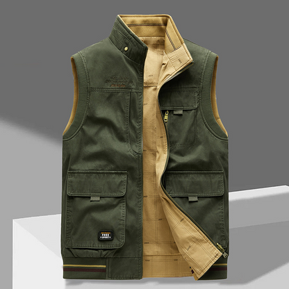 Crispin – Sleeveless Gilet with Multiple Pockets