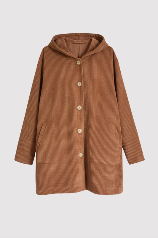 Casual Corduroy Hoodie for Autumn