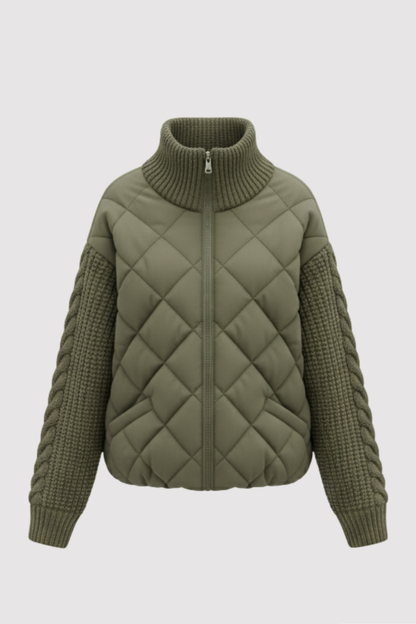 Women's Cardigan – Patchwork Design, Casual & Comfortable