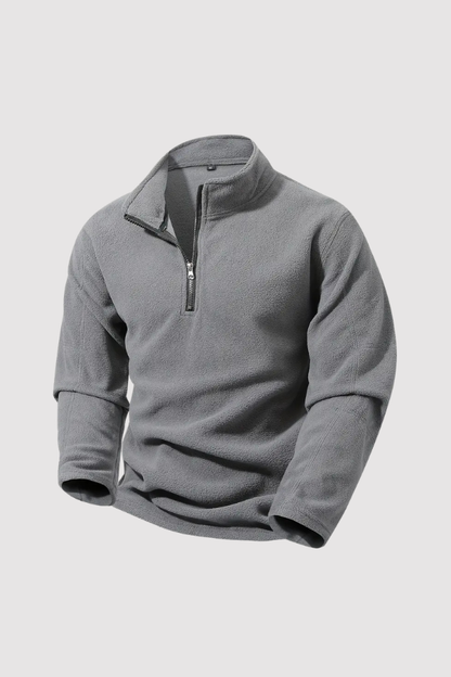 Men's Sweat Jacket – Half Zip, Stand Collar & Comfortable