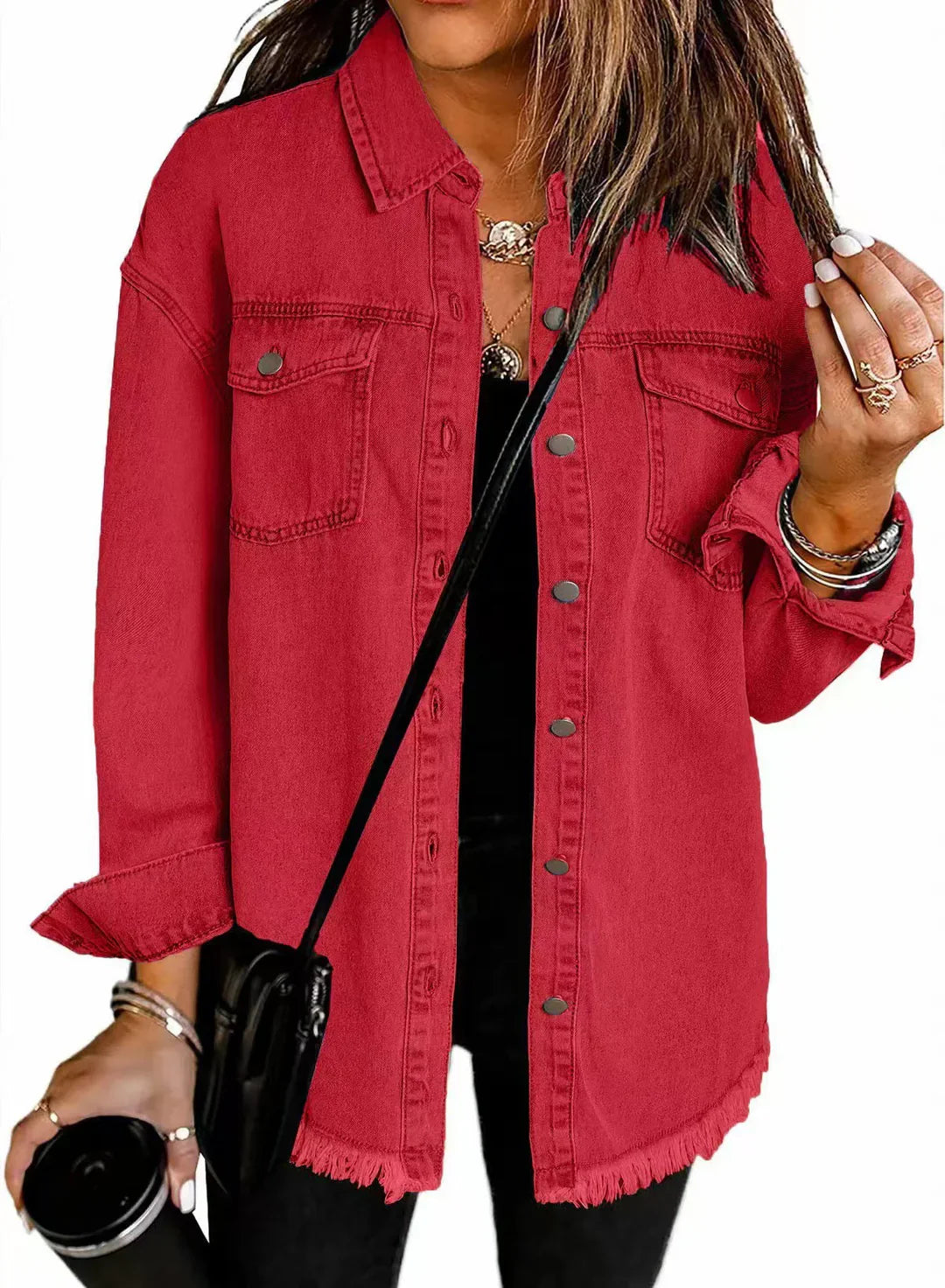 Jolien – Long-Sleeve Denim Jacket with Pockets