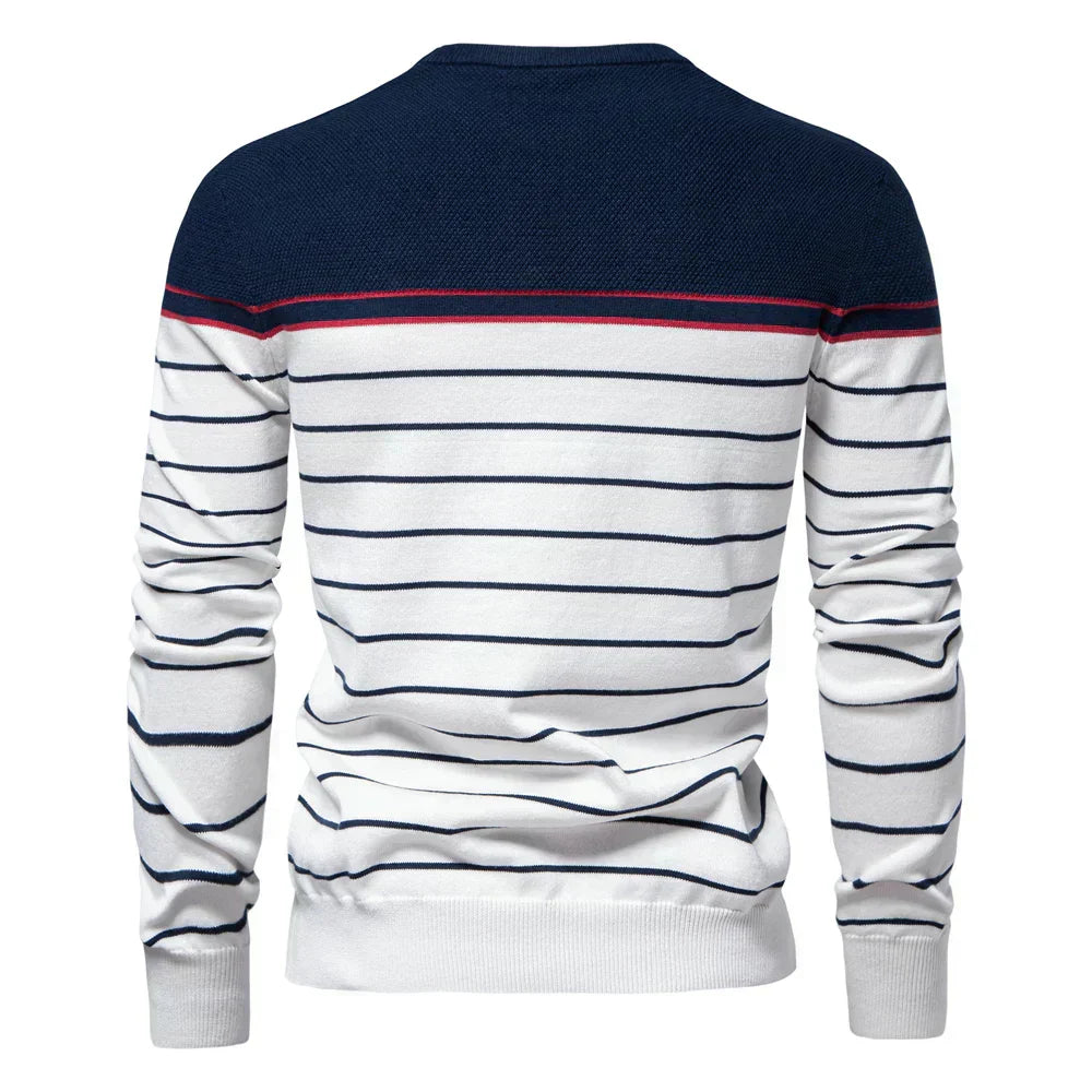 Cameron | Men's Jumper with Stripe Pattern