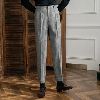 Classic High Waist Trousers with British Charm