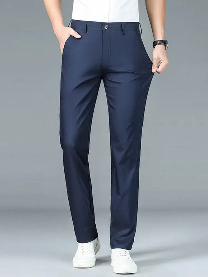 Sustainable Straight Trousers Made from Bamboo Fabric
