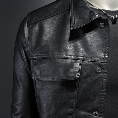 Lulzim | Casual Slim Fit Leather Jacket