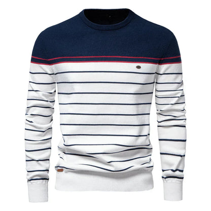 Cameron | Men's Jumper with Stripe Pattern