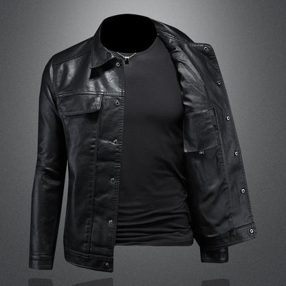 Lulzim | Casual Slim Fit Leather Jacket