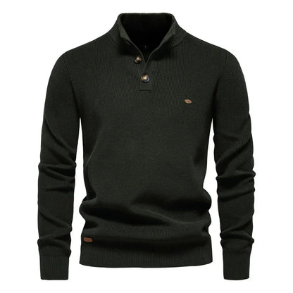 Cameron | Men's Sweater with Button Design