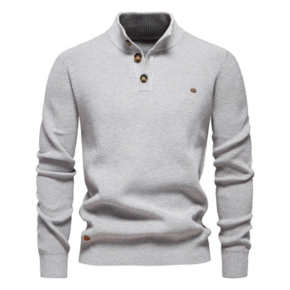 Cameron | Men's Sweater with Button Design