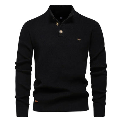 Cameron | Men's Sweater with Button Design