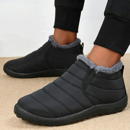 Men's Winter Boots – Waterproof Slip-On Ankle Boots with Warm Lining
