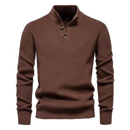 Cameron | Men's Sweater with Button Design