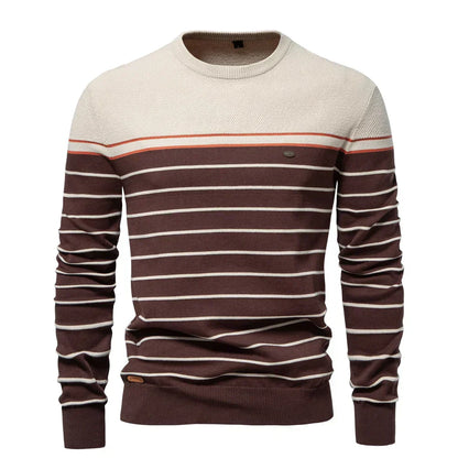 Cameron | Men's Jumper with Stripe Pattern