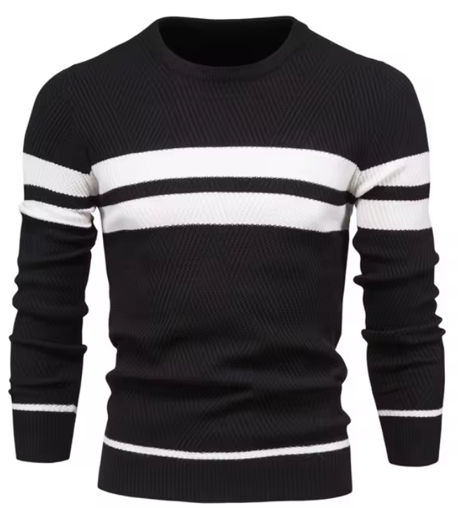 Cameron  | Stylish Men's Sweater with Herringbone Pattern