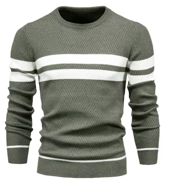 Cameron  | Stylish Men's Sweater with Herringbone Pattern