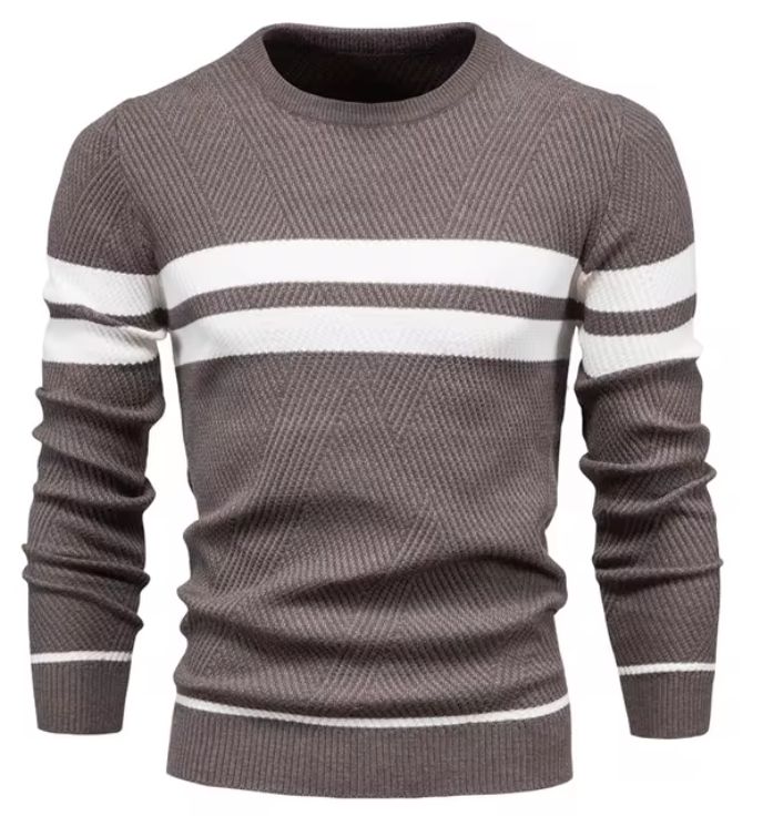 Cameron  | Stylish Men's Sweater with Herringbone Pattern