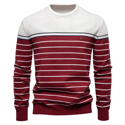 Cameron | Men's Jumper with Stripe Pattern