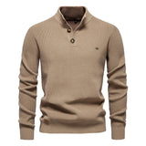 Cameron | Men's Sweater with Button Design