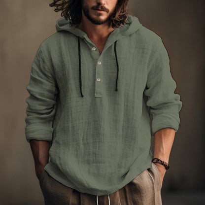 Bradley Elegant Long-Sleeve Shirt with Hood