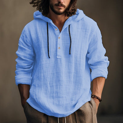 Bradley Elegant Long-Sleeve Shirt with Hood